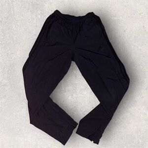 Men’s Adidas Black Zip Bottom Nylon Track Pants Size Small